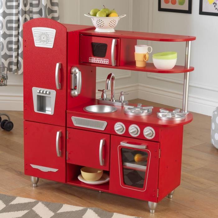 KIDKRAFT Cuisine Enfant Vintage Rouge