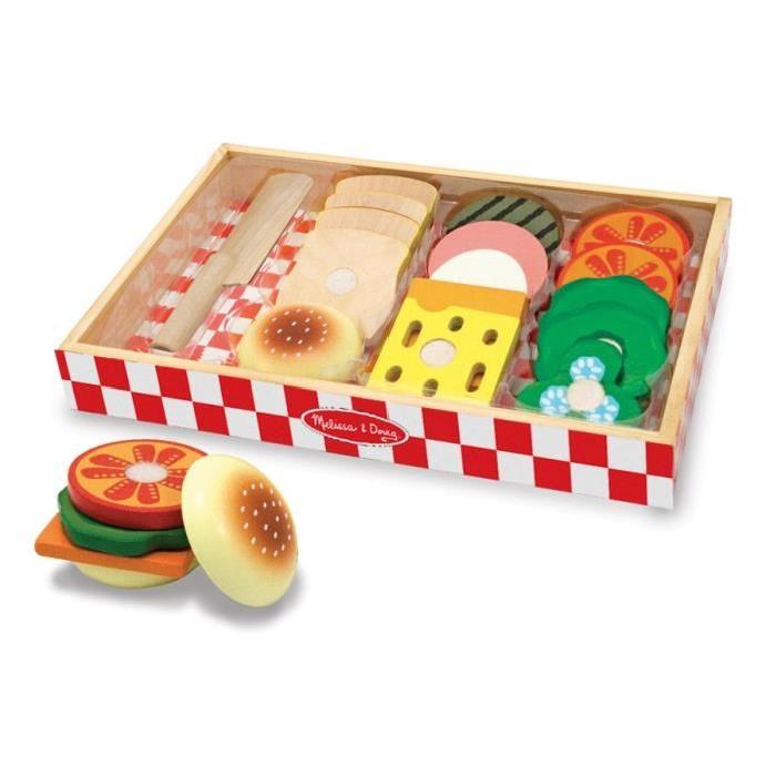 MELISSA & DOUG Ensemble De Préparation De Sandwichs En Bois