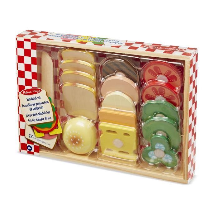 MELISSA & DOUG Ensemble De Préparation De Sandwichs En Bois