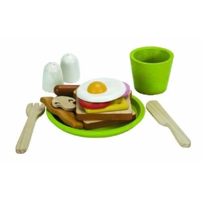 PLAN TOYS Jeu en bois Assiette Petit déjeuner