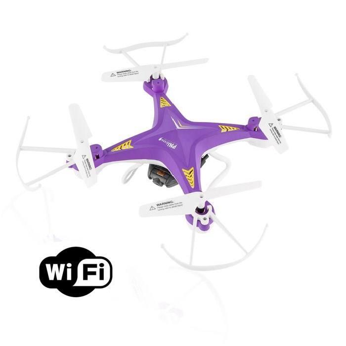 PNJ AERO 1 Drone avec caméra intégrée - WiFi et VGA - Flip 360° - Radio-commande 30m