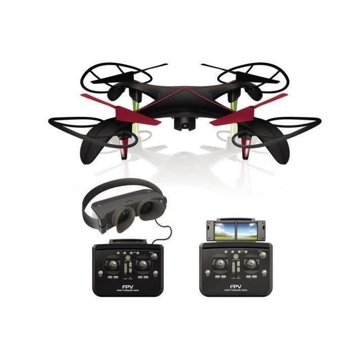 SILVERLIT - Drone Télécommandé Noir avec Caméra- Blacksior FPV Pilotage en immersion - Masque FPV transmission vidéo en temps ré