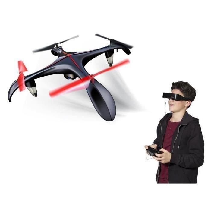 SILVERLIT - Drone Télécommandé Noir avec Caméra- Blacksior FPV Pilotage en immersion - Masque FPV transmission vidéo en temps