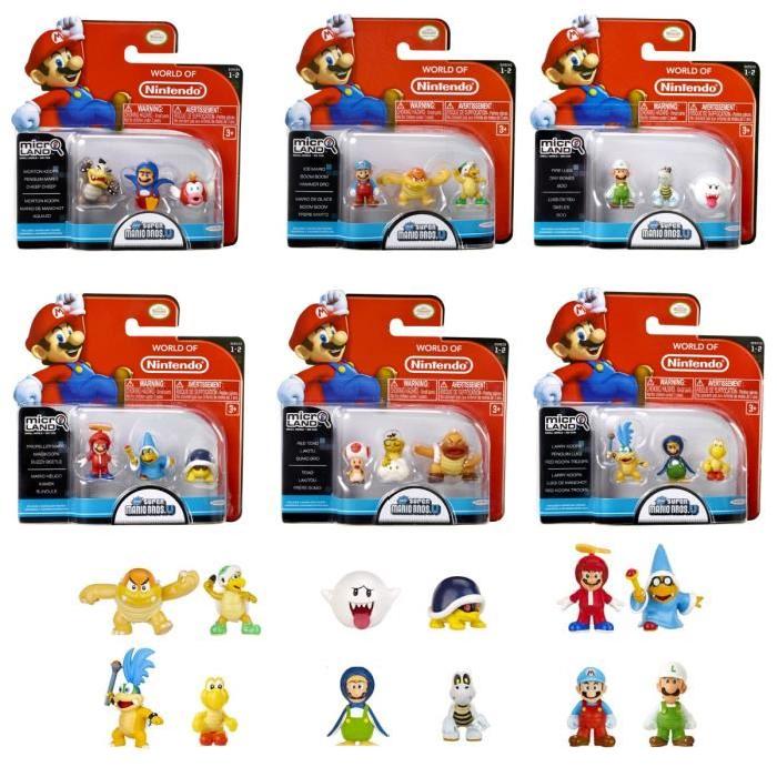 Micro Figurines Mario Nintendo - Pack de 3 - Série 2 - Modele Aléatoire