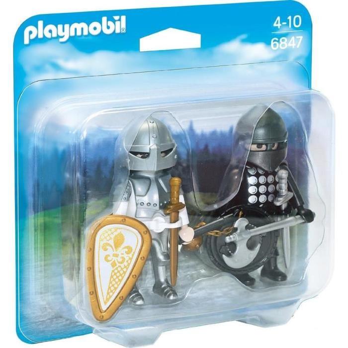 PLAYMOBIL 6847 Chevalier Noir et Chevalier d'Argent