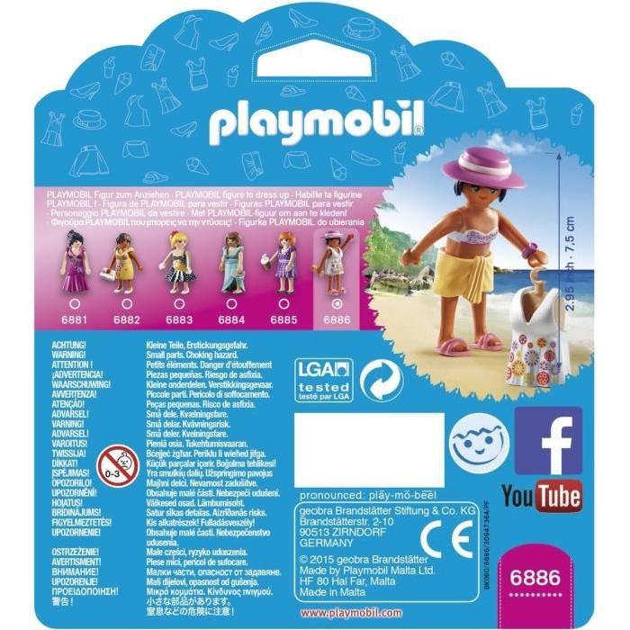 PLAYMOBIL 6886 Fashion Girl Tenue de Plage