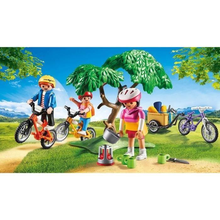 PLAYMOBIL 6890 Cyclistes avec Vélos et Remorque