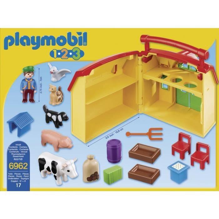 PLAYMOBIL 6962 Ferme Transportable avec Animaux