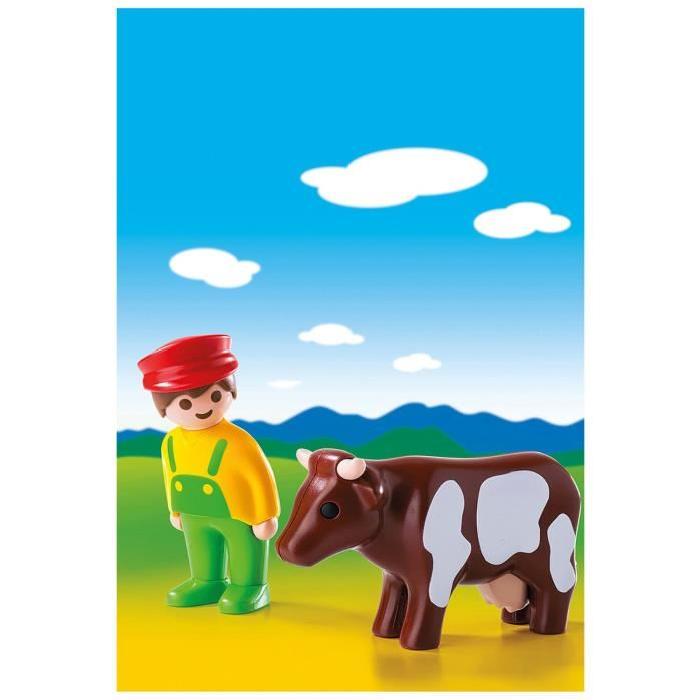 PLAYMOBIL 6972 Eleveur avec Vache