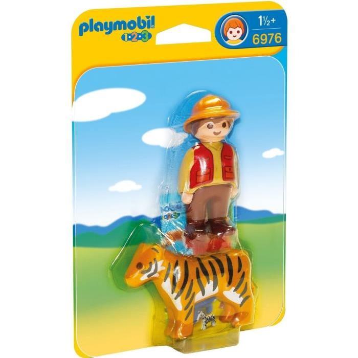 PLAYMOBIL 1.2.3. 6976 Aventurier avec Tigre