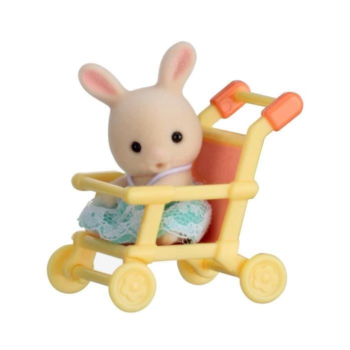 SYLVANIAN 5200 - Valisette Bébé Lapin + Poussette