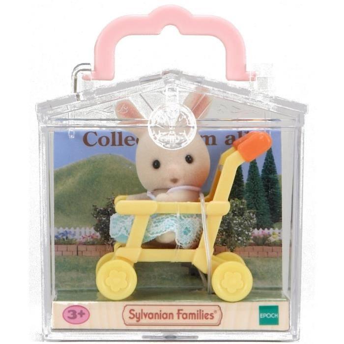 SYLVANIAN 5200 - Valisette Bébé Lapin + Poussette