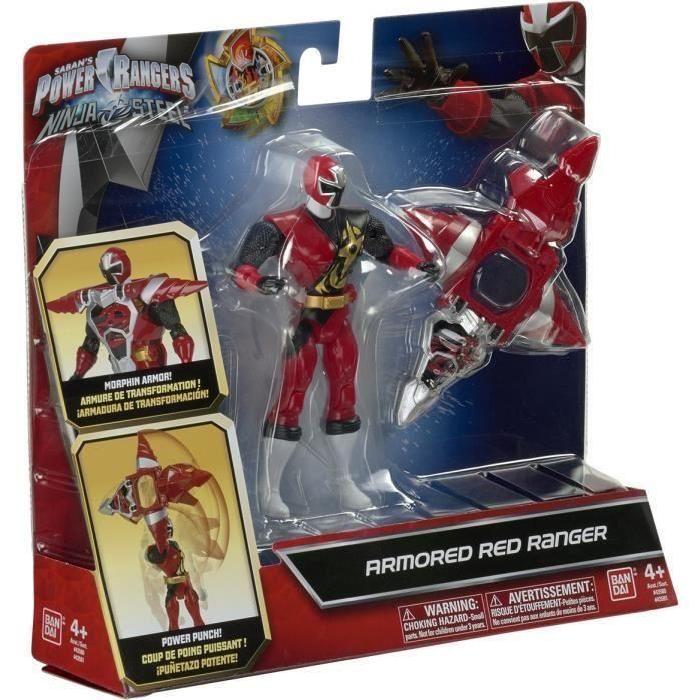 POWER RANGERS - Figurine Armure 12cm Ninja Steel Rouge