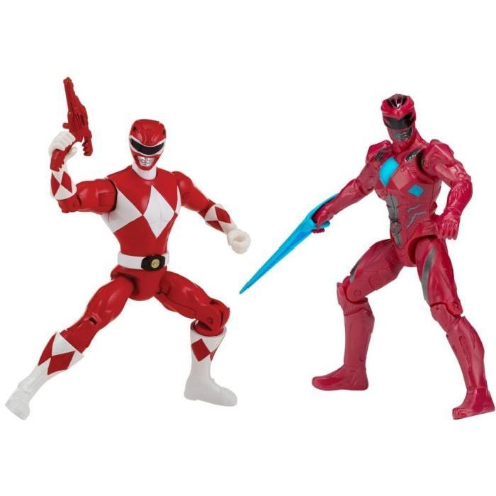 POWER RANGERS Pack de 2 Figurines de légende 12cm - Rouge