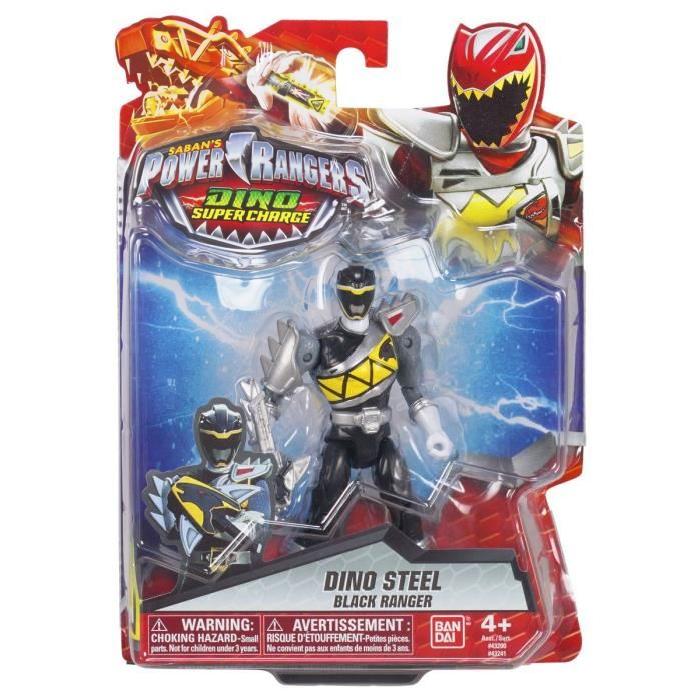 POWER RANGERS Figurine Dino Super Charge 12 cm - Ranger noir mode dino