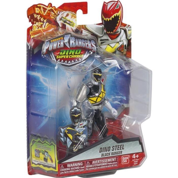 POWER RANGERS Figurine Dino Super Charge 12 cm - Ranger noir mode dino