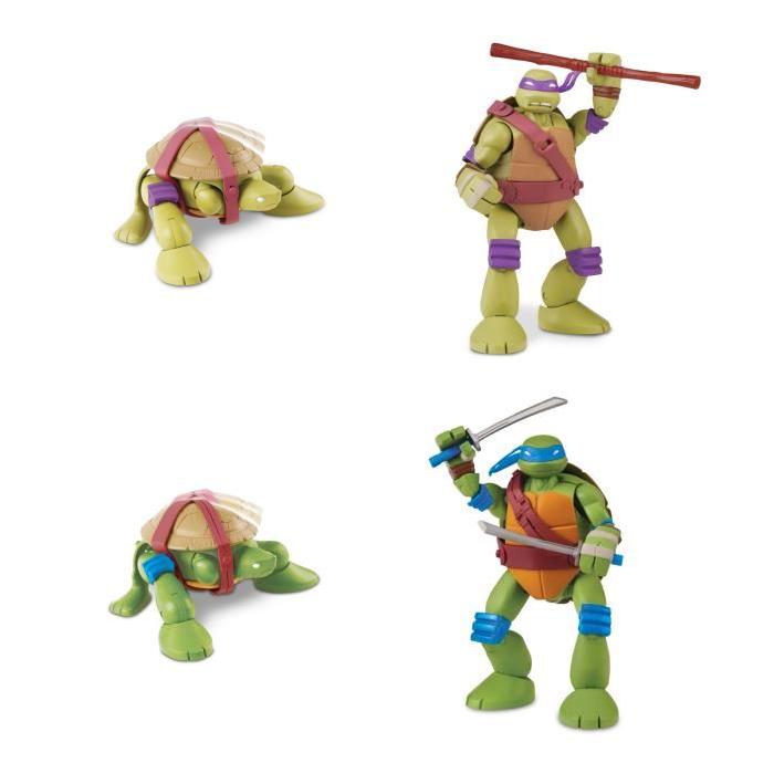 TORTUES NINJA Pack Leonardo & Donatello 14 cm