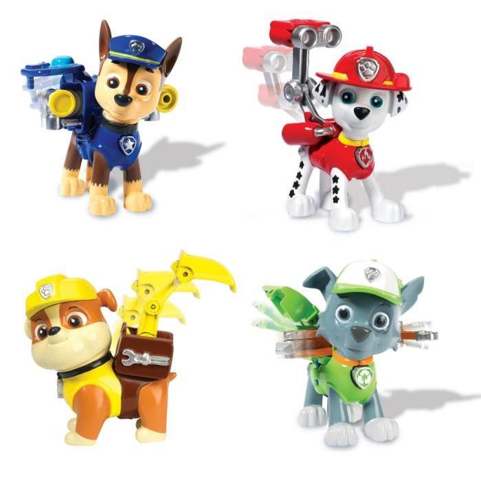 PAT PATROUILLE Lot de 4 Figurines Paw Patrol