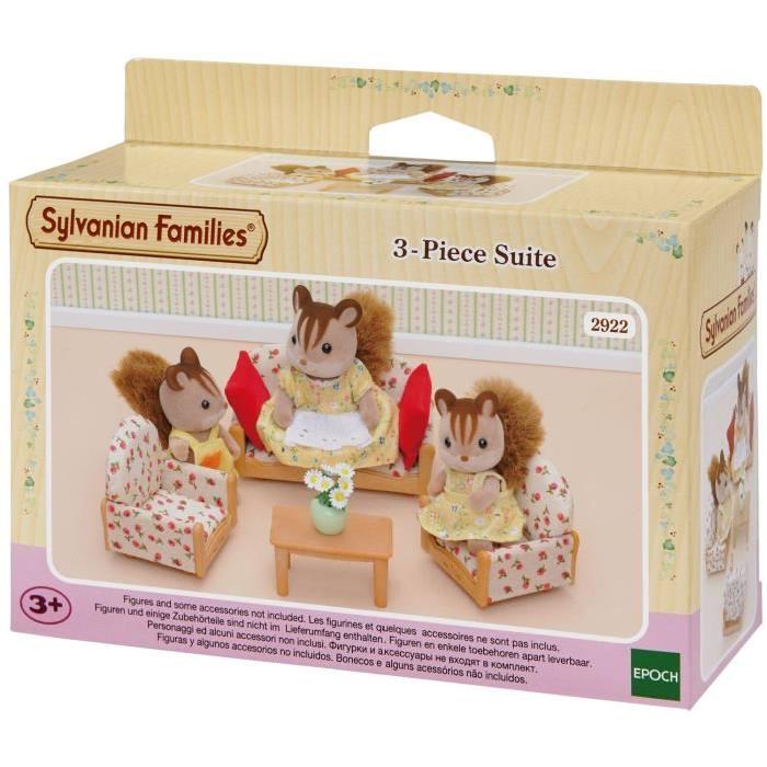 SYLVANIAN FAMILIES 4464 Canapé+ 2 Fauteuils+ Table