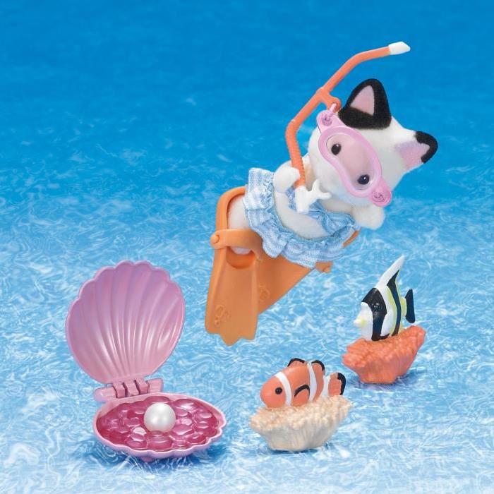 SYLVANIAN FAMILIES 5230 Chasse Au Tresor Aquatique Et Figurine