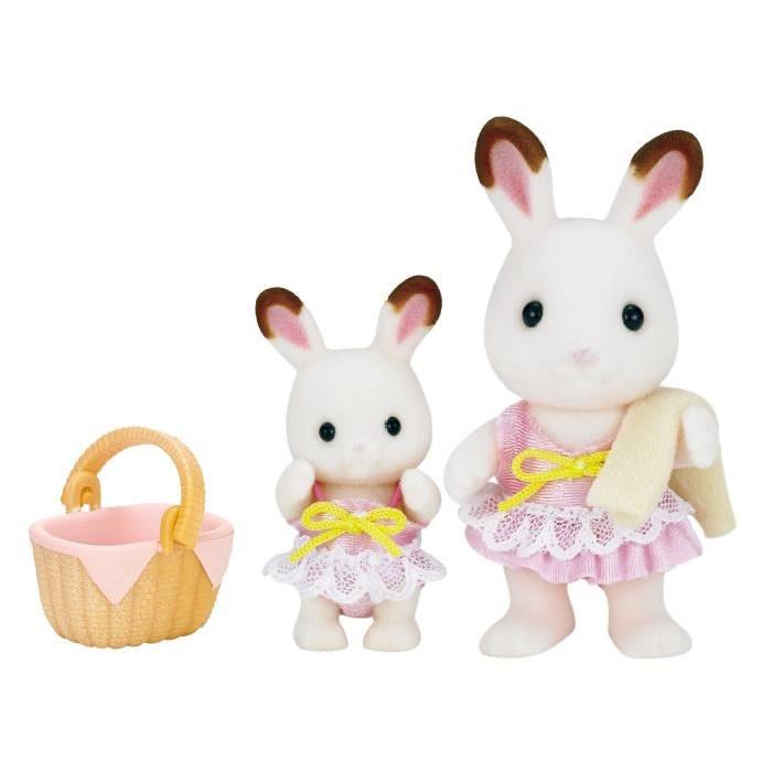 SYLVANIAN FAMILIES 5233 Soeurs Lapin Chocolat Bord De Mer