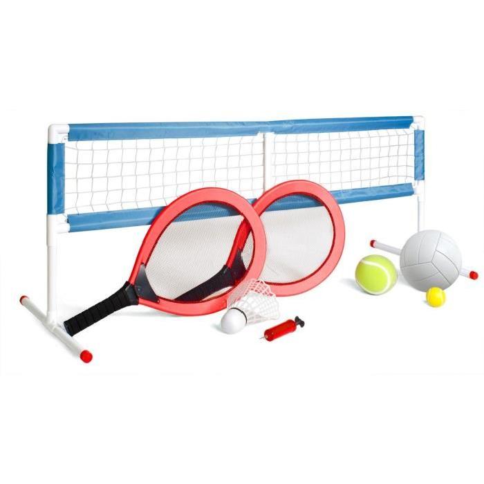 OCIOTRENDS Set Jumbo 3en1 : Badminton, Volley-Ball et Tennis