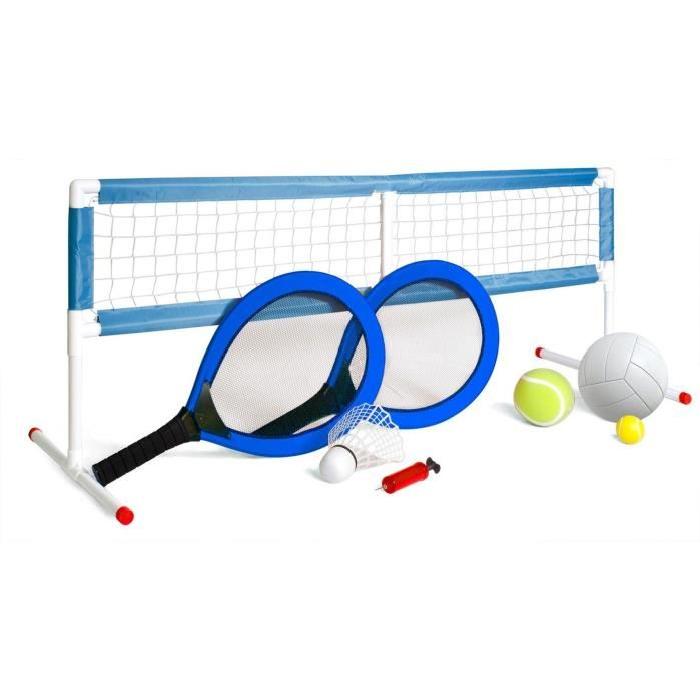 OCIOTRENDS Set Jumbo 3en1 : Badminton, Volley-Ball et Tennis