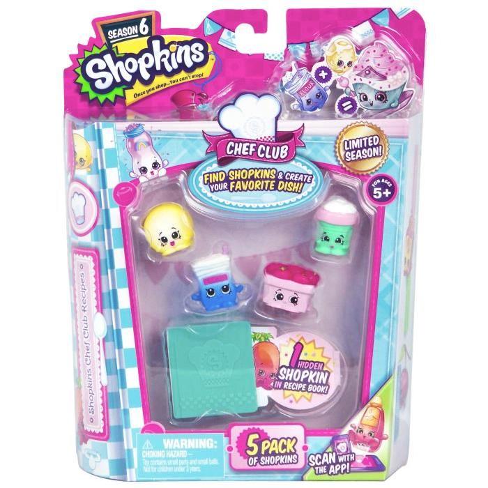 SHOPKINS Blister de 5 Pack + 1 Livre de Rangement