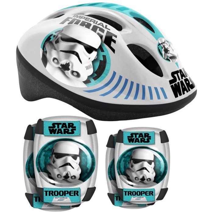 STAR WARS Protections enfant Casque + Coudieres/Genouilleres