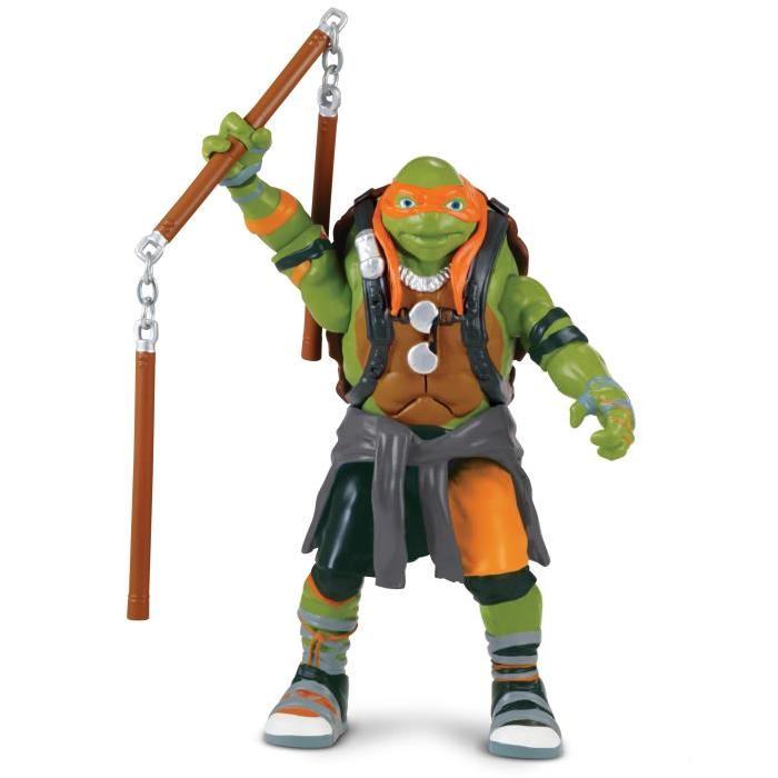 TORTUES NINJA Movie 2 Figurine Deluxe a Fonction Michelangelo