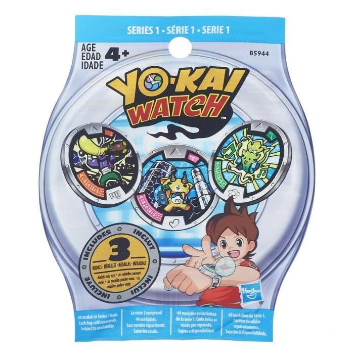 YO-KAI Sachet Mystere de 3 Médailles