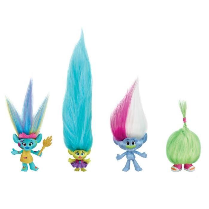 TROLLS Figurines 12,5 Cm Pack De 4