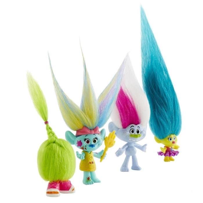 TROLLS Figurines 12,5 Cm Pack De 4