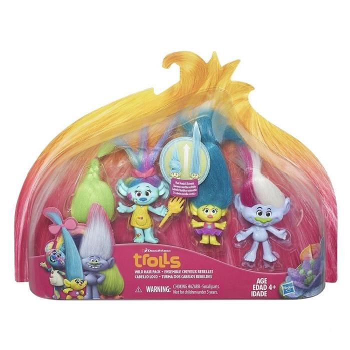 TROLLS Figurines 12,5 Cm Pack De 4