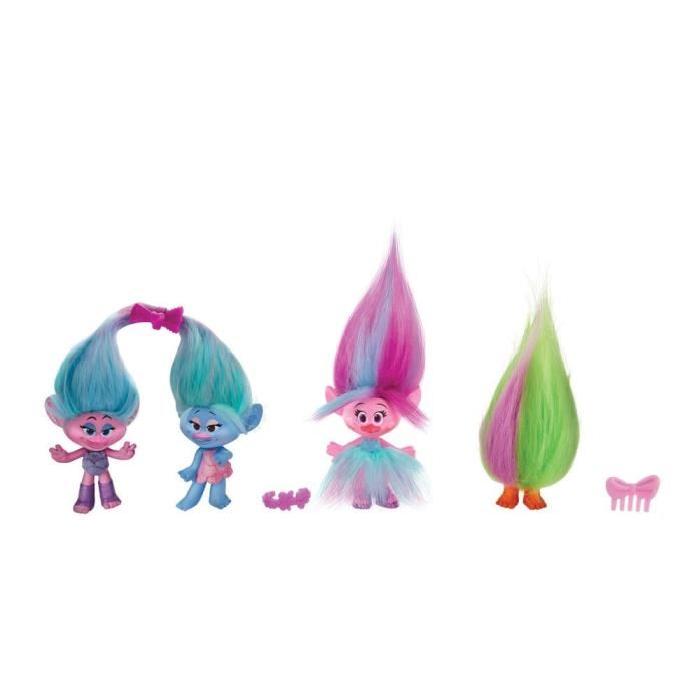 TROLLS Figurines 12,5 Cm Pack De 4