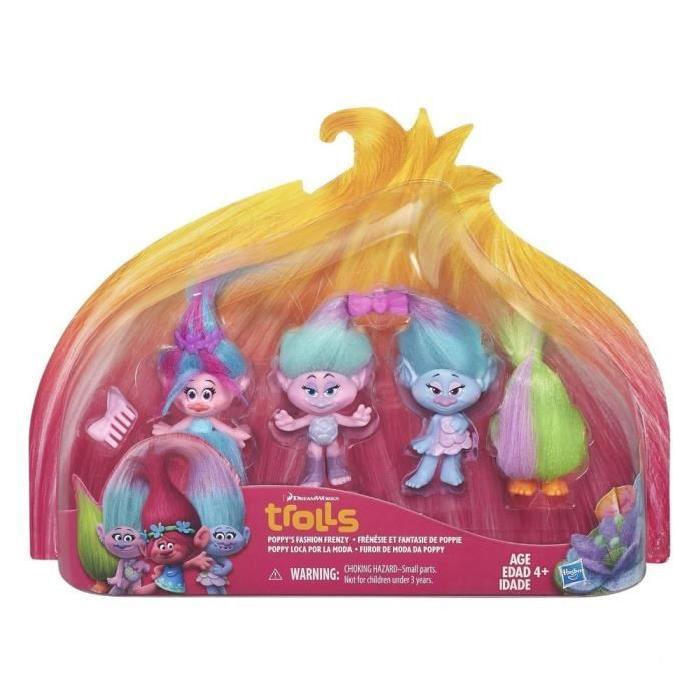 TROLLS Figurines 12,5 Cm Pack De 4