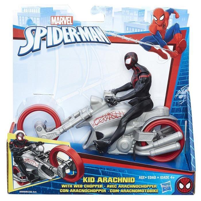 SPIDERMAN - Figurines 15cm Kid Arachnid + Véhicule