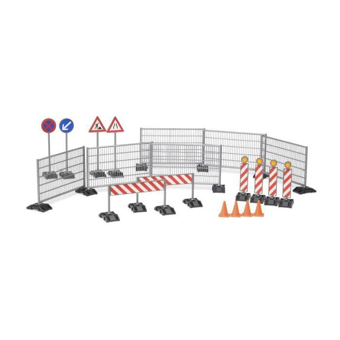 BRUDER - Accessessoires de chantier: panneaux de signalisation, plots...