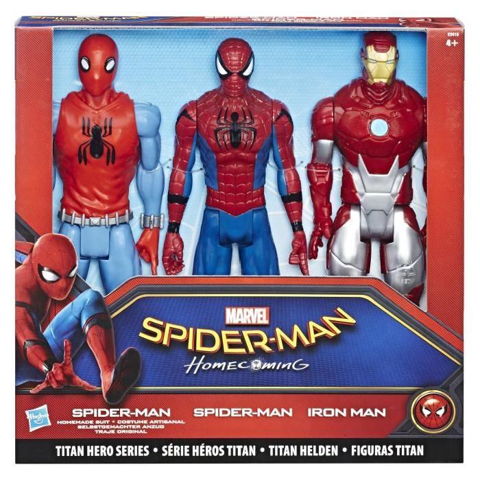 SPIDERMAN - Pack de 3 Figurines Titan 30cm