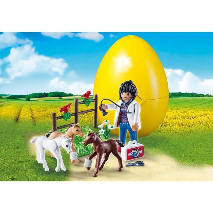 PLAYMOBIL 9207 Figurine Surprise Vétérinaire avec Poulain