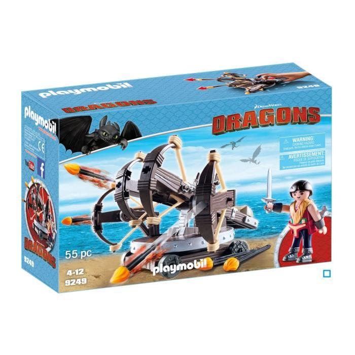 PLAYMOBIL 9249 Dragons Eret et baliste a 4 projectiles de feu Editions Limitées