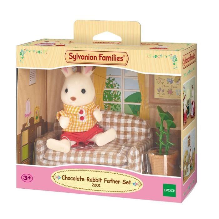 SYLVANIAN FAMILIES 5013 Papa Lapin Choco+Salon