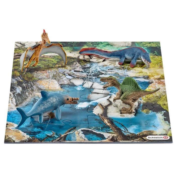 SCHLEICH Mini-Dinosaures avec Puzzle Point d'Eau