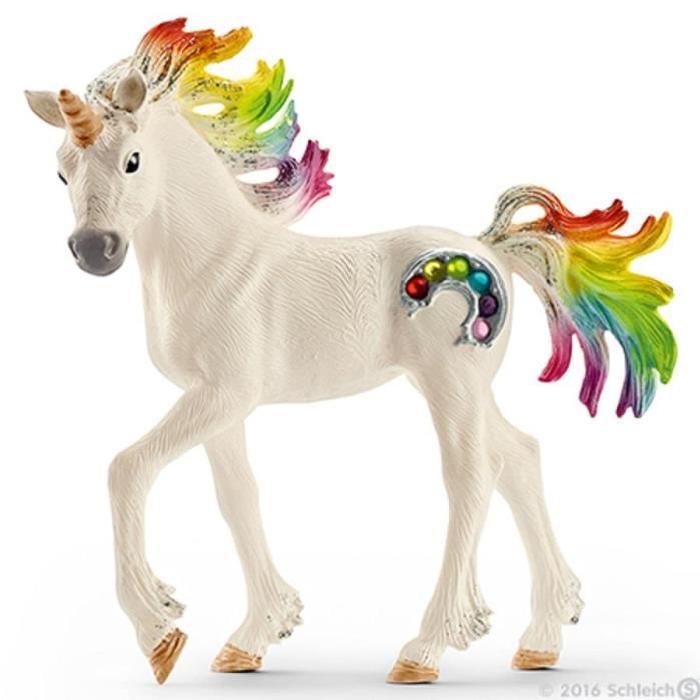 SCHLEICH Figurine Licorne Arc-En-Ciel, Poulain