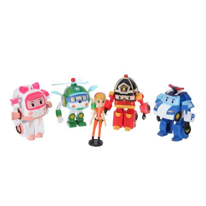 ROBOCAR Pack de 5 figurines 8 cm