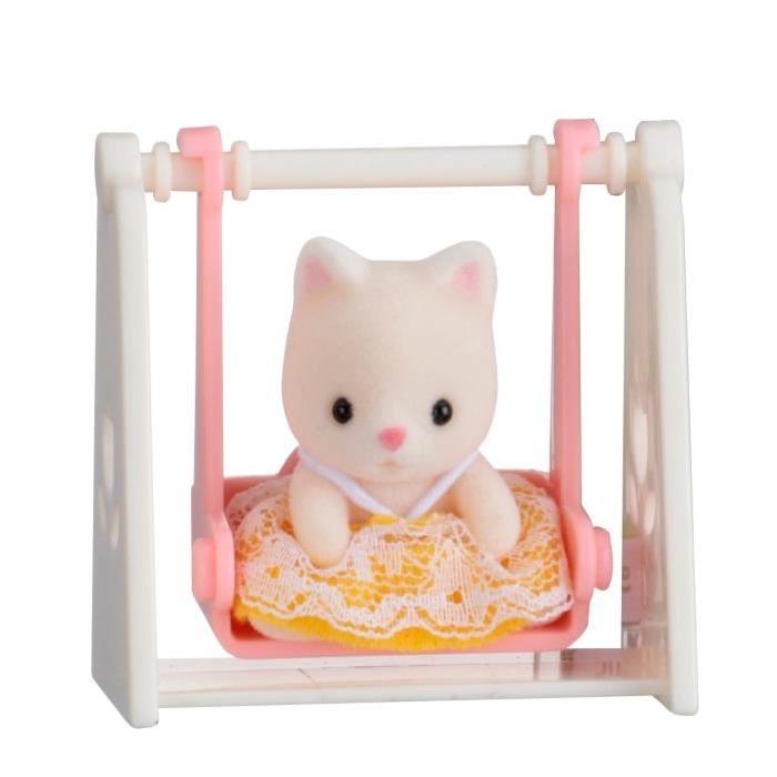 SYLVANIAN 5201 - Valisette Bébé Chat + Balançoire