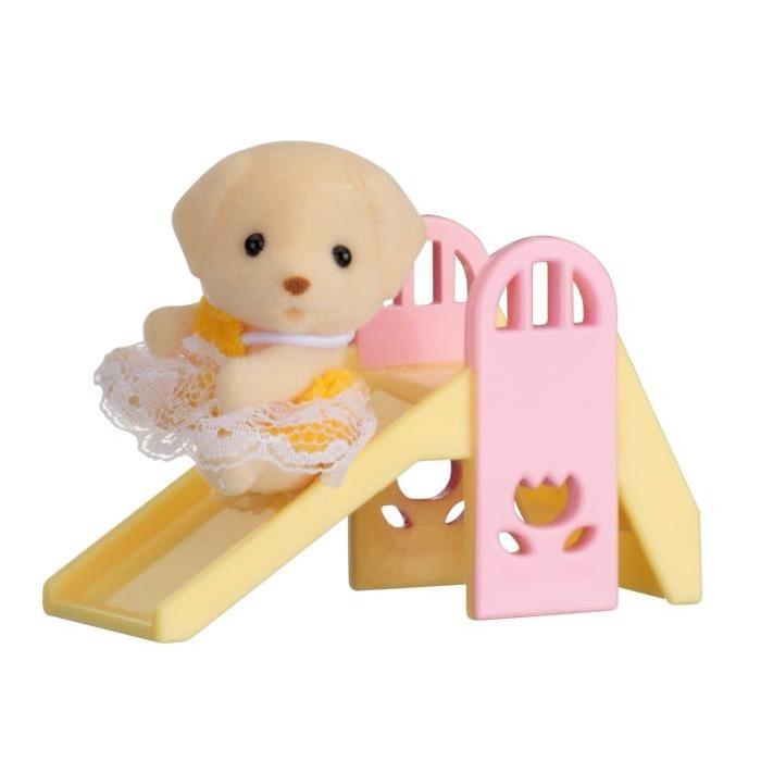 SYLVANIAN 5204 - Valisette Bébé Chien + Toboggan