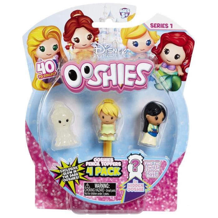 DISNEY PRINCESSES Ooshies Pack De 4 - Mix 1