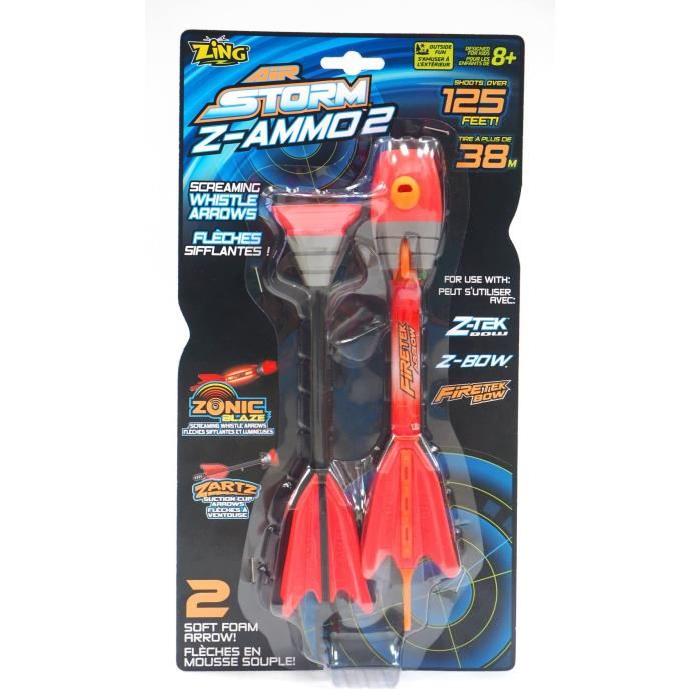 Fleches Z-Ammo 2 (1 fleche sifflante et lumineuse + 1 fleche ventouse)