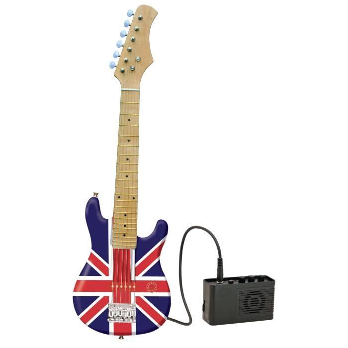 Guitare électrique avec amplificateur style UK Lexibook 81 cm